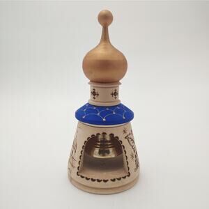 Russian Wooden Dome Tower Bell Hand Carved Painted Cathedral Onion Dome